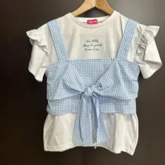 LOVE RABBYギンガムチェック ビスチェ付きTシャツ