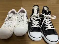 converse ホワイト・ブラック ハイカットスニーカー