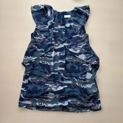 en recre ノースリーブ 迷彩柄 フリルブラウスのサムネイル