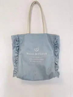 Maison de FLEUR フリル付きデニムトートバッグ