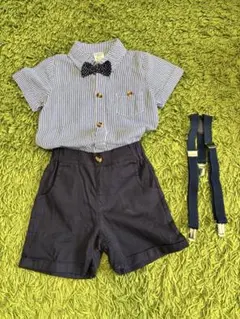 セレモニーセットアップ 80cm 蝶ネクタイサスペンダー付き