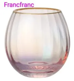 ❗最終価格❗Francfranc オパールグラデーショングラス　ピンク
