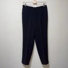 テーパードスラックス センタープレス　ブラック　パンツ　シンプル　15号LL