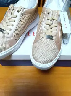 未使用 ELLE SPORT 2WAY メッシュスニーカー 24cm ベージュ