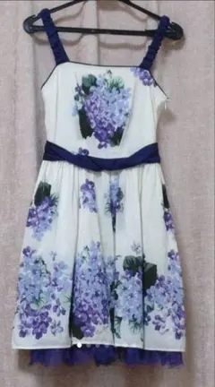 【Lois CRAYON ロイスクレヨン】お花柄ワンピース すみれ Mサイズのサムネイル