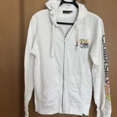 QUIKSILVER ジップアップパーカー ホワイト