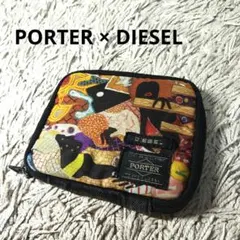 【DIESELコラボ】PORTER　ポーター　折り財布　総柄　デニムのサムネイル