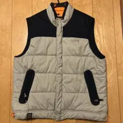 adidas ノースリーブ ベスト グレー/ネイビー/オレンジ 古着リバーシブル
