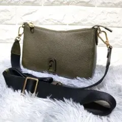 未使用級 FURLAフルラ アテナ ショルダーバッグ シボ革 アーチロゴ レア