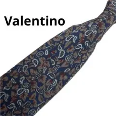 Valentino ペイズリー柄 ネイビー ネクタイ