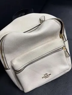 COACH コーチ レザー ミニリュック バックパック ホワイト
