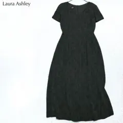 ローラアシュレイ 大きいサイズ フラワー ジャガード とろみ ワンピース 上品