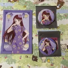 アイカツ　アニメイト限定　描き下ろし　チャイナドレス　缶バッジ　紫吹蘭