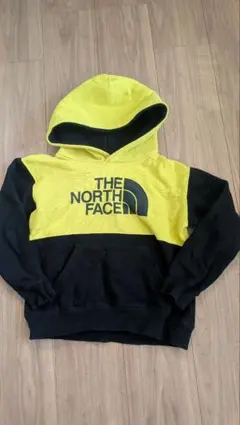 THE NORTH FACE フード付きパーカー イエロー/ブラック　130㌢