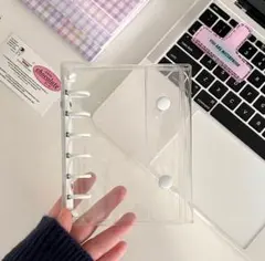 シール帳 ホワイト A7 バインダー1個＋トリフィル10枚セット　透明 クリア