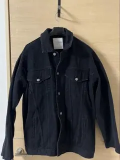 MIRROR9 ブラックデニムジャケット Mダメージデニム オーバーサイズ