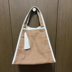 ブラウンキャンバストートバッグ
