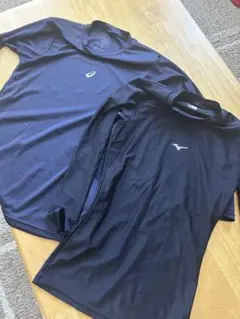 【2枚】asics & Mizuno アンダーシャツ Sサイズ 2枚セット