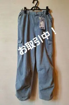 新品！【しまむら/デニムカーゴパンツ M】