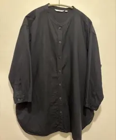 ユニクロ　ブラック 3XL 七分袖シャツ