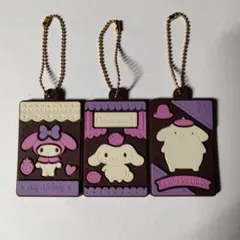 キャラパキ マイメロディ・シナモロール・ポムポムプリン キーホルダーセット