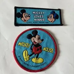 ミッキーマウスとミニーマウスのワッペンセット