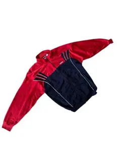 90s adidas アディダス トラックジャケット レッド/ネイビー Mサイズ