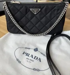 PRADA 2way キルティングナイロン チェーンハンドバッグ