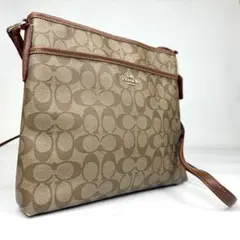 美品　COACH コーチ ショルダーバッグ シグネチャー PVCレザー ロゴ