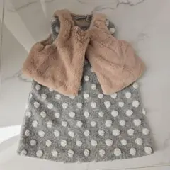 12-18M ワンピース babyGap　ドット　秋冬物　パンツつき