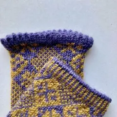 手編みニット　アームカバー
