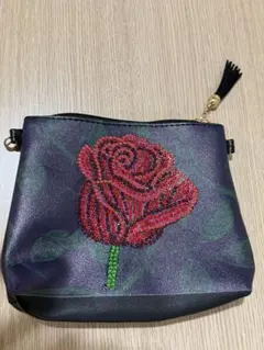 バラ柄ショルダーポーチ