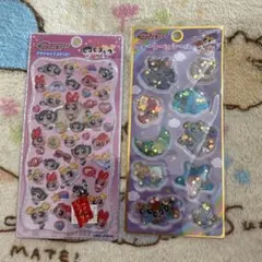 パワーパフガールズ シール プチドロップステッカー　ウォーターinシール　2枚