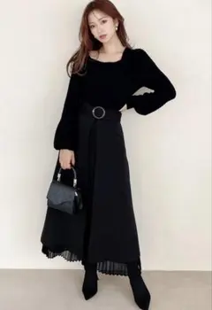 【新品】RESEXXY レイヤードプリーツスカート ロングスカート