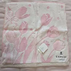 LANVIN en Bleu ハンカチ タオル ピンク チューリップのサムネイル