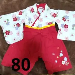 花柄和風ロンパース（~95cm）