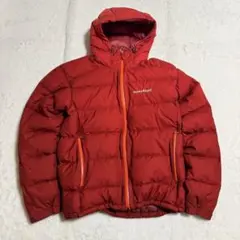 人気モンベル　800FPパーマフロスト ライトダウンパーカ　メンズLレッド