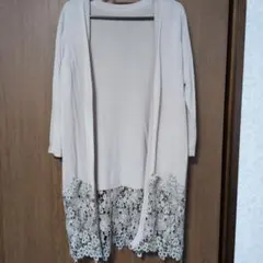 ギャラリービスコンティ　裾レースカーディガン