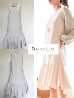 ☆DAISYLINデイジーリンロングドレスロゴポケットワンピースグレー希少 