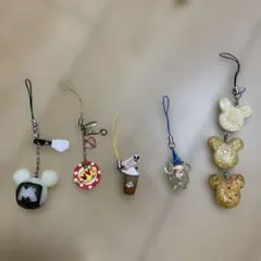 ディズニー　食べ物キーのホルダーセット