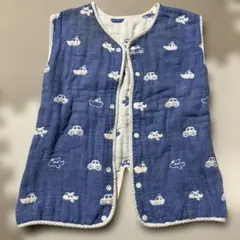 ベビー用コットンスリーパー 車とボート柄　ガーゼ