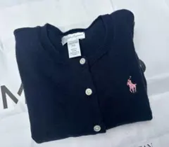 Ralph Lauren ネイビー カーディガン 2T フリル付き