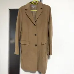 UNIQLO チェスターコート キャメル ウール カシミヤ混のサムネイル