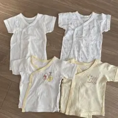 ベビー 短肌着 50 4枚　くまのプーさん 肌着
