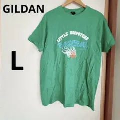 海外古着【GILDAN 】　バスケットボールTシャツ Lサイズ グリーン