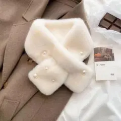 セレモニー　白　マフラー　スヌード　防寒具　寒さ対策　温かい　防寒　ファッション