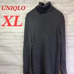 ユニクロ　メリノリブタートルネックセーター　ウール　タイト　大きいサイズ　XL