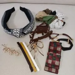ヘアアクセサリーセット　秋冬向けメイン　カチューシャ　バレッタ　ヘアゴムなど