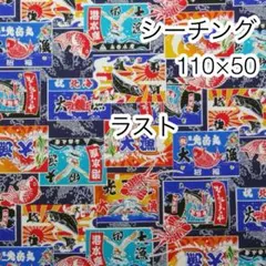 ラスト 110×50 大漁旗 紺 シーチング