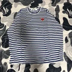 PLAY COMME des GARÇONS ストライプ長袖カットソー M